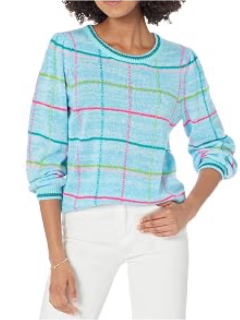 Lilly Pulitzer Hali sweater blue plaid